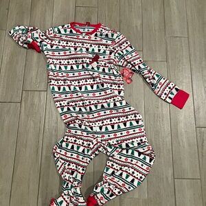 Holiday Patterned Men's Footie Pajamas